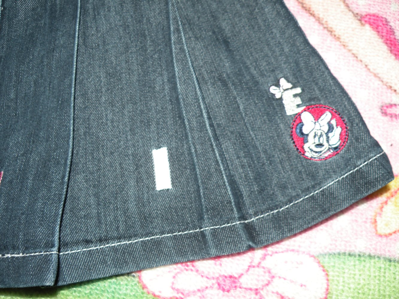 Mädchen Falten Jeans Rock zu Stiefeln Jeans-Blau bestickt Disney Minnie Mouse Maus C&A Gr 122 top