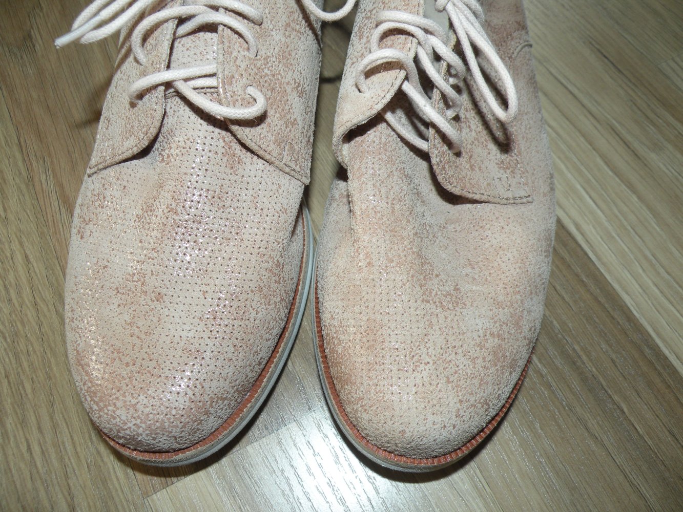 Damen Sneaker Schnürschuhe Gr. 39 Caprice 2x getragen top altrosa Leder Frühling