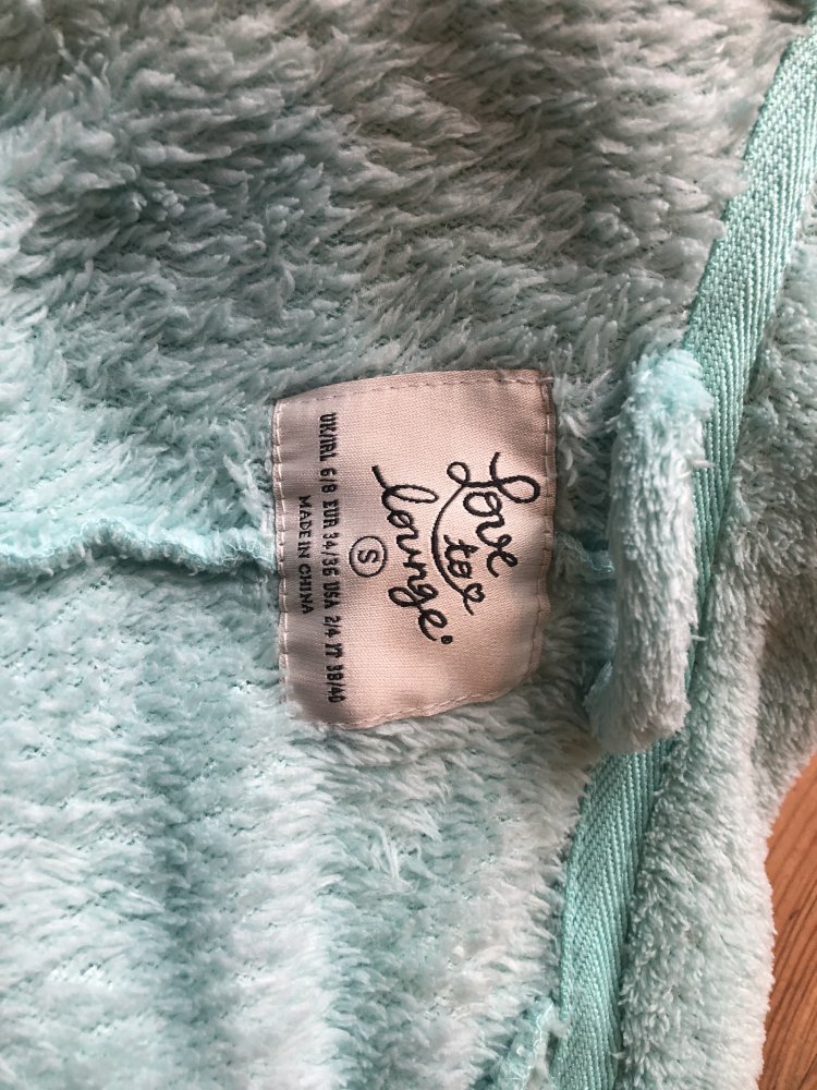 onesie peacock, kuscheliger Einteiler Pfau, Plüsch Anzug, hellblau türkis Gr. S, Schlafanzug