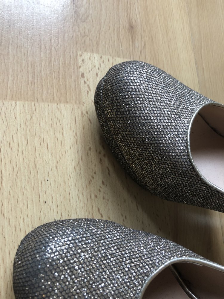 Glitzer High Heels in gold, Schuhe Stilettos, PumpsGr. 40