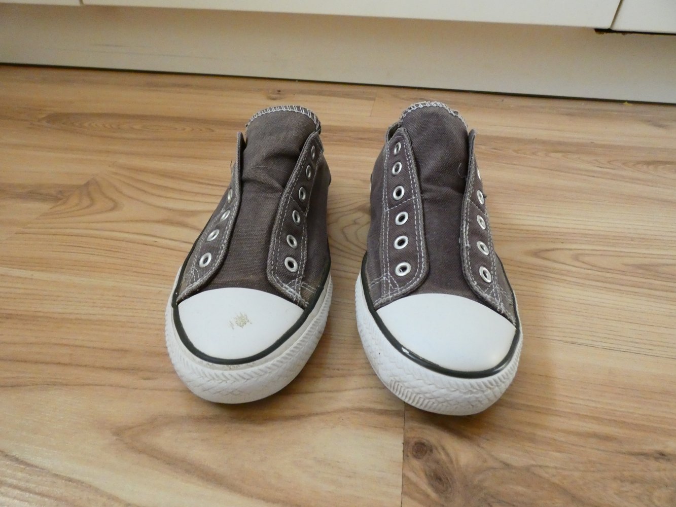 Herren Jungen Canvas Schuhe Grau Gr. 40