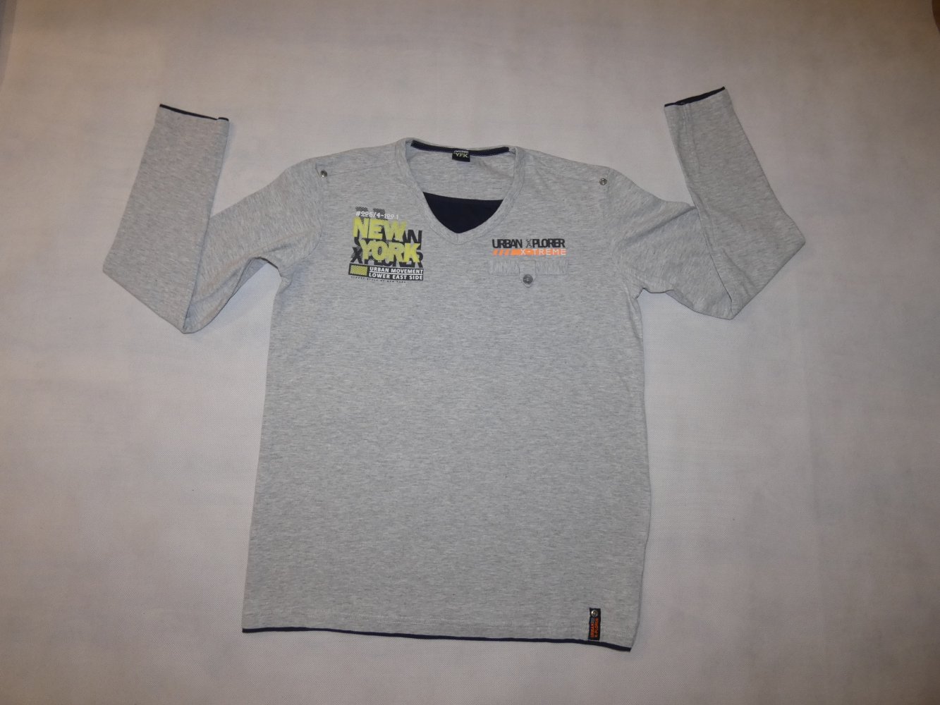 Jungen Langarm Shirt Grau Gr. 170 176