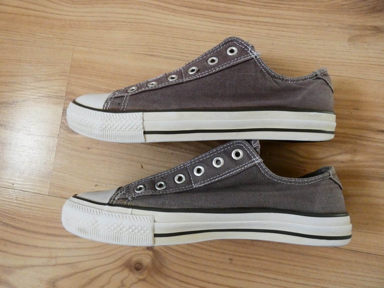 Herren Jungen Canvas Schuhe Grau Gr. 40