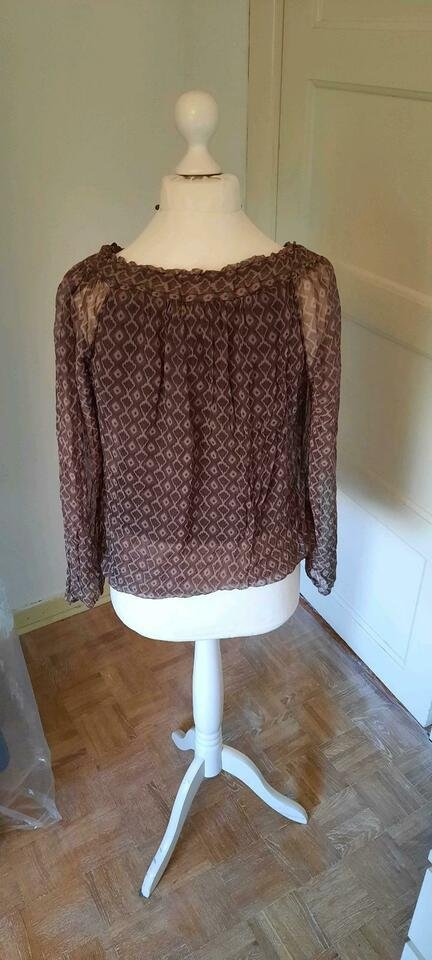 Bluse Made in ITALY mit Rautenmuster Gr. 38