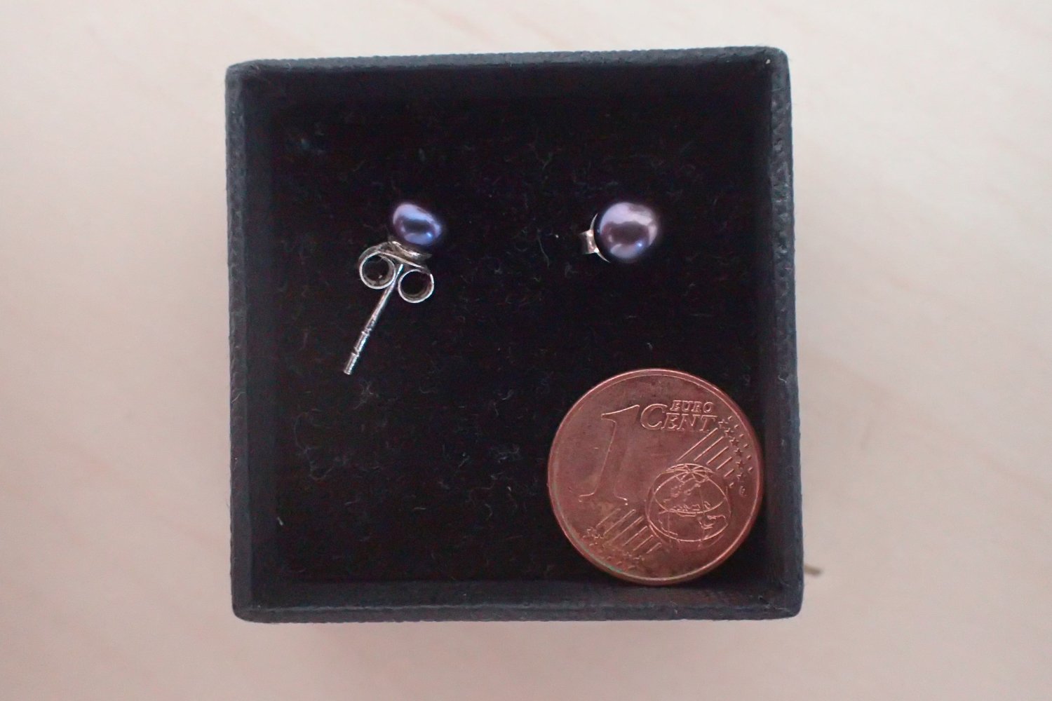 Lila Ohrstecker, 925 Sterling Silber