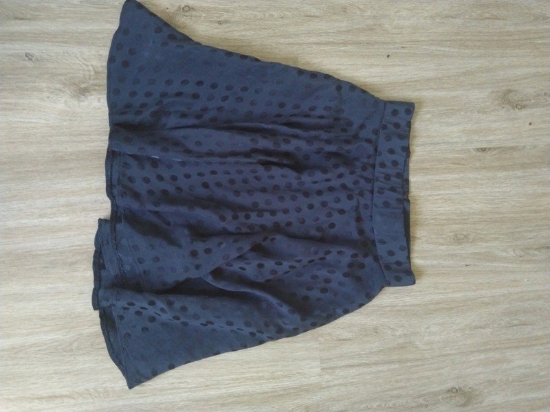 Blauer Tellerrock, midi, High Waist mit Taschen, orsay