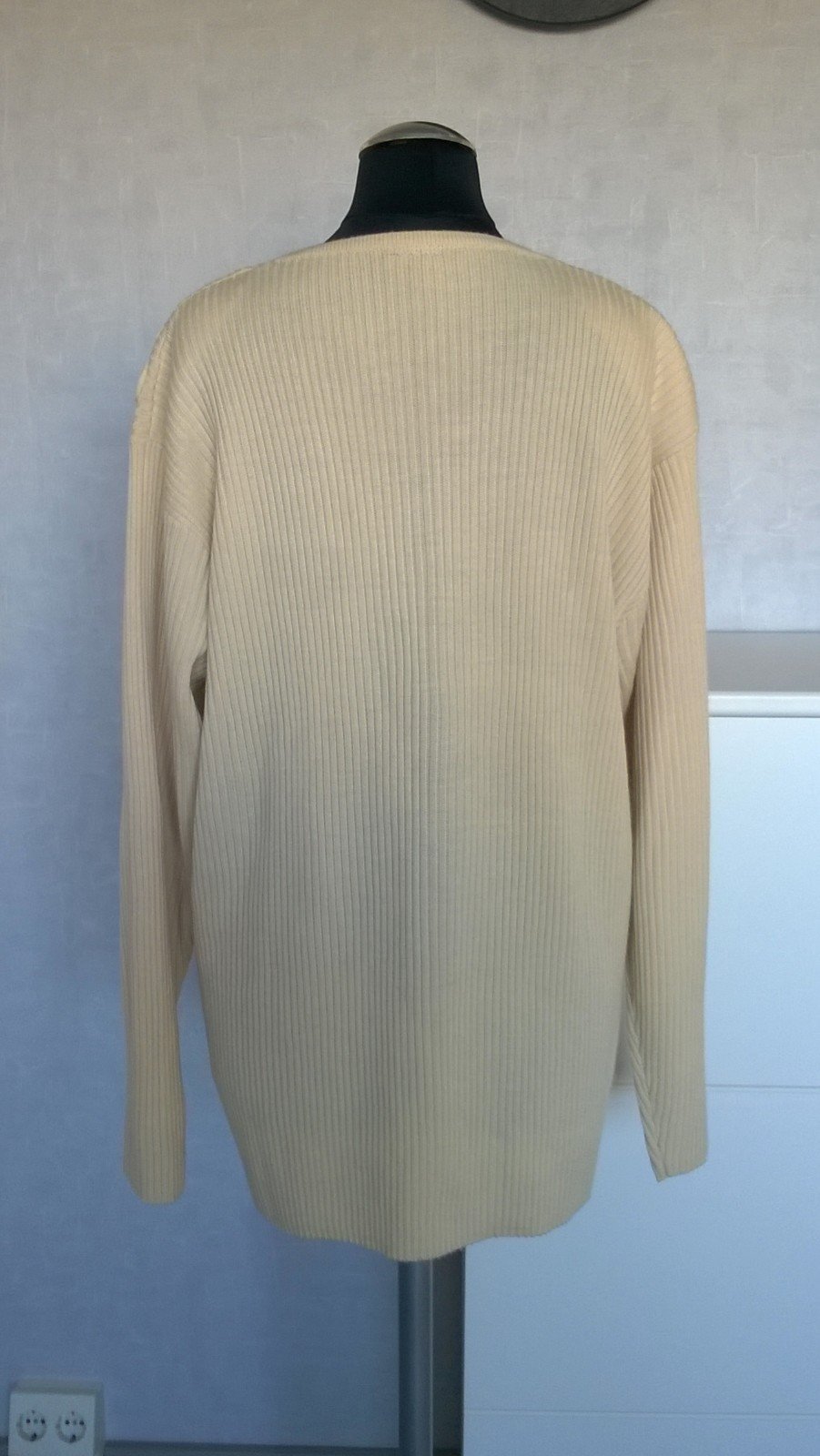 Pulli Strickpulli Ripp mit Zopfdetail beige Gr. M (40/42) Your Sixth Sense