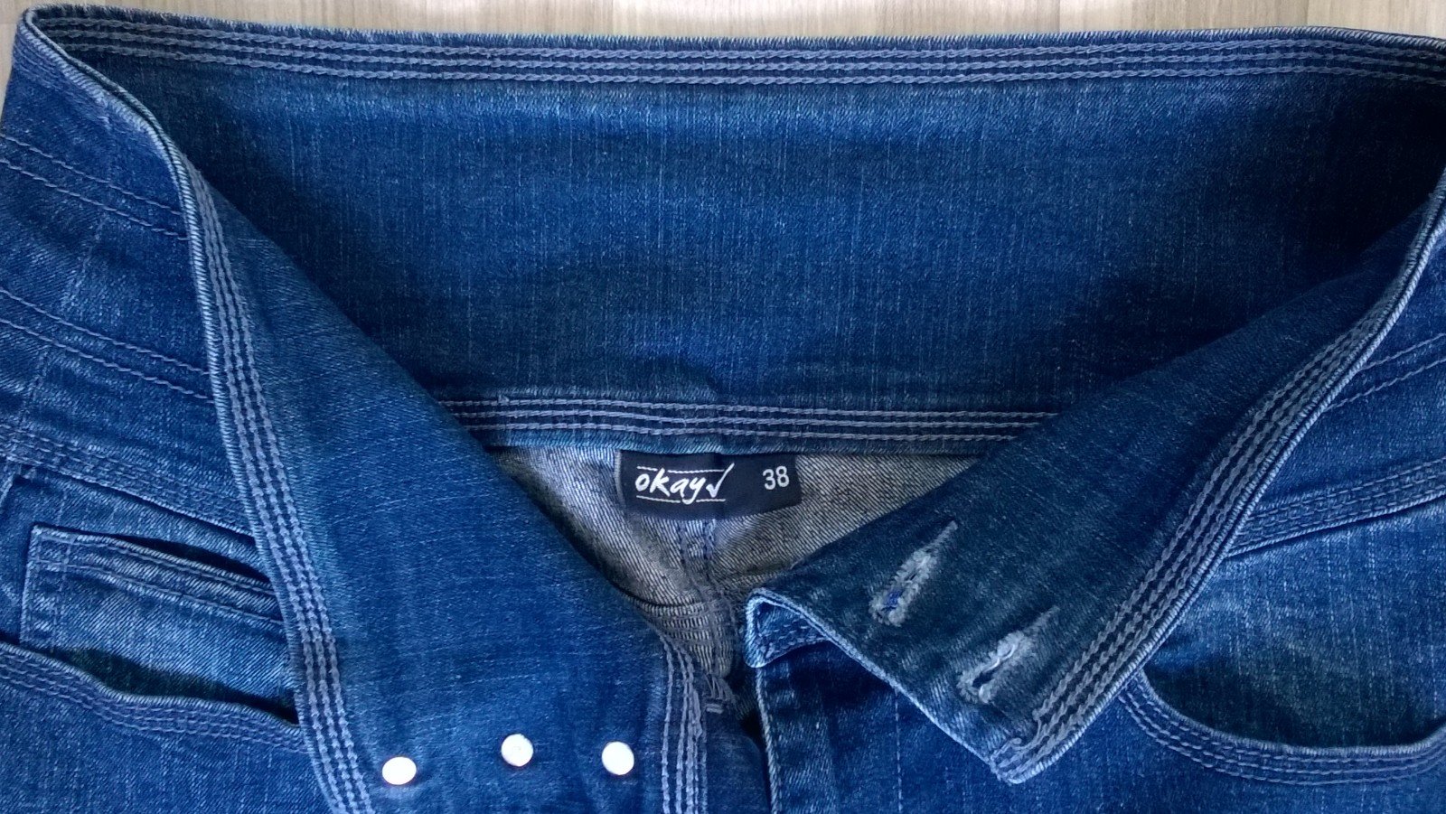 Jeans Hose 7/8-Länge Highwaist blau Gr. 38 okay