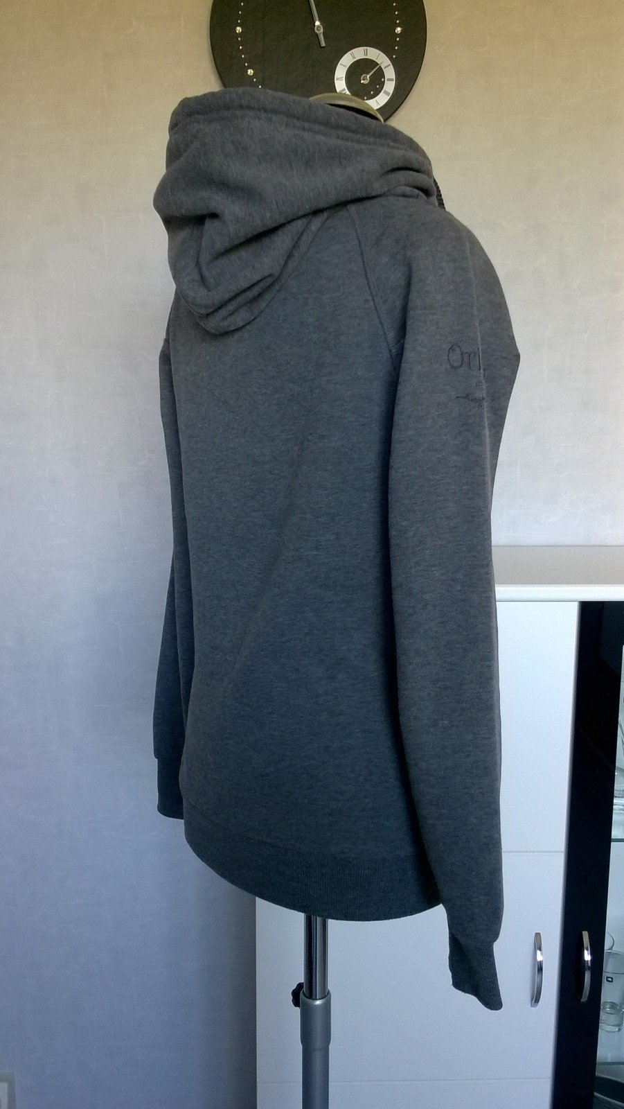 Sweatshirt Sweathoodie Hoodie Pulli Pullover Schalkragen grau meliert Gr. XS Only Original Denim