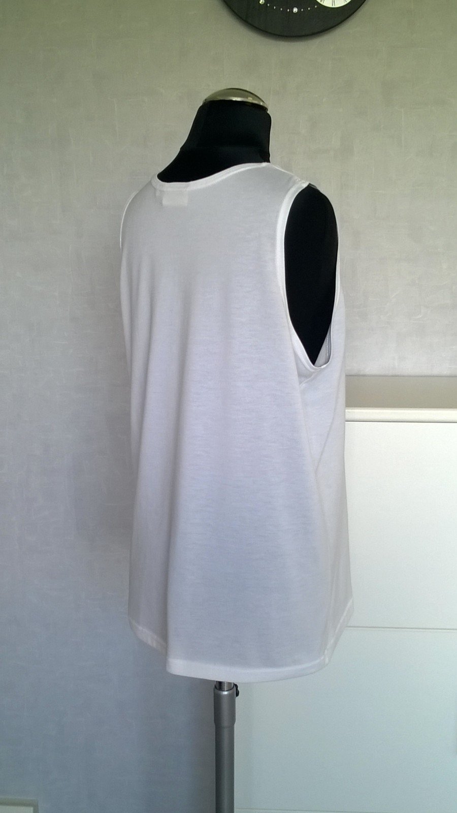Top Tanktop Shirt Oberteil ecru mit Stickerei Gr. M (40/42) Canda