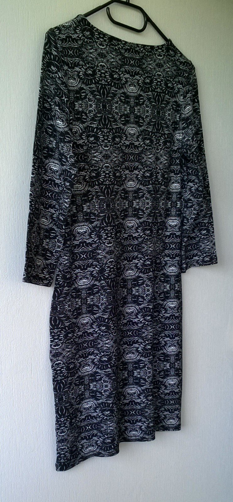 Kleid Minikleid ¾- Arm schwarz weiß gemustert Gr. 38 AJC neu mit Etikett