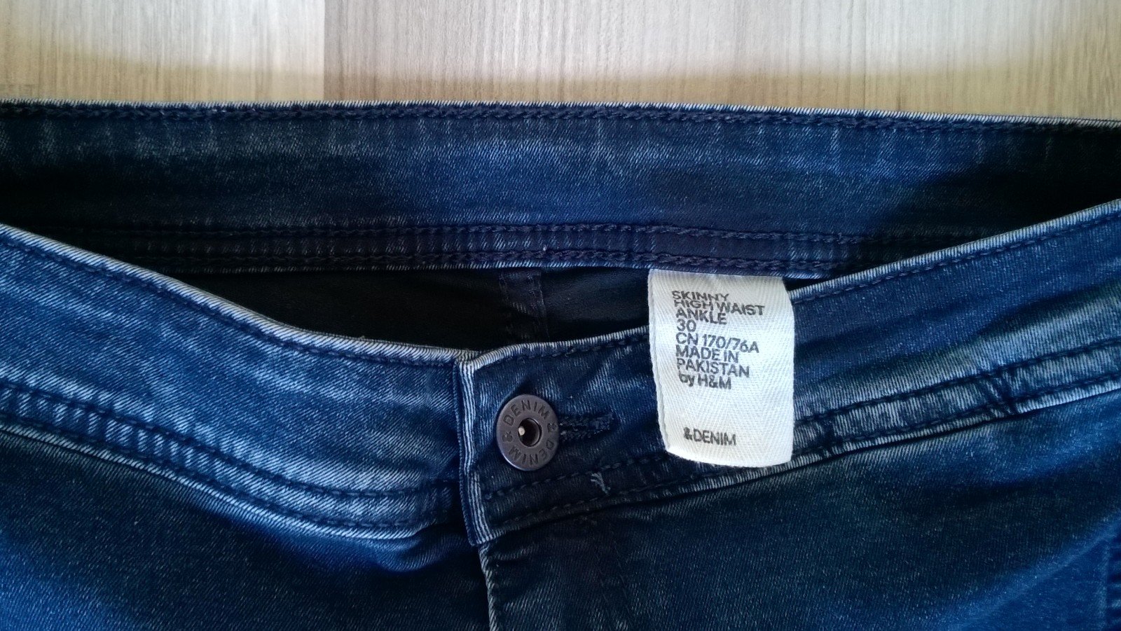 Skinny Jeans Hose Jeggings Jeggins Highwaist ankle im destroyed Look dark blue W30 h&m Denim
