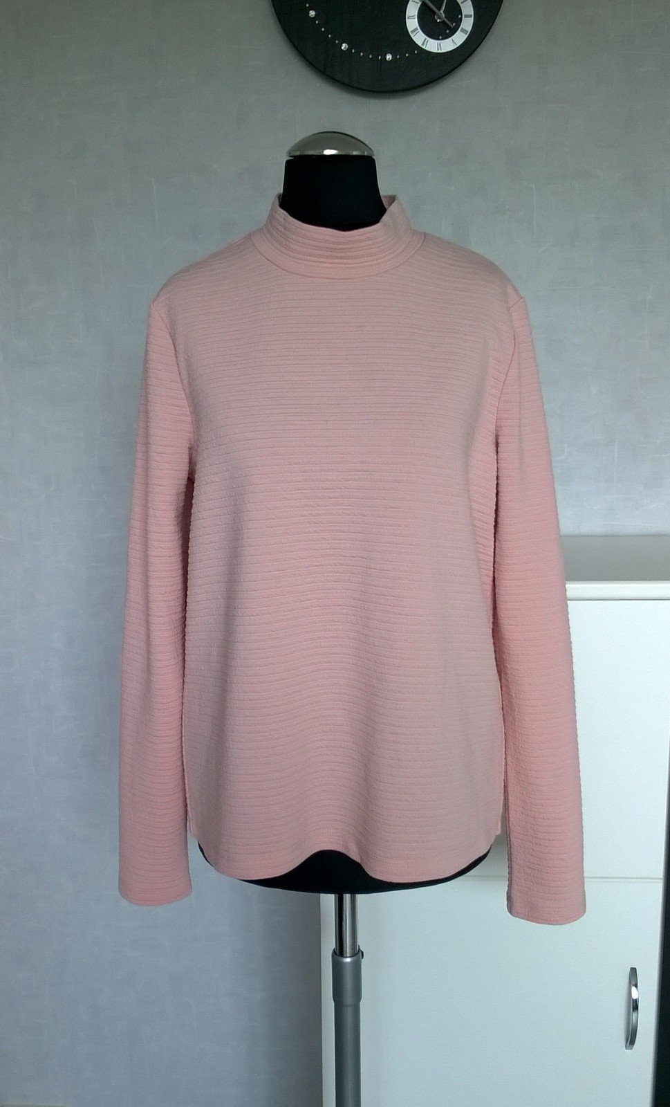 strukturiertes Shirt Pulli Oberteil Longsleeve Langarm altrosa nude Gr. M Jacqueline de Yong