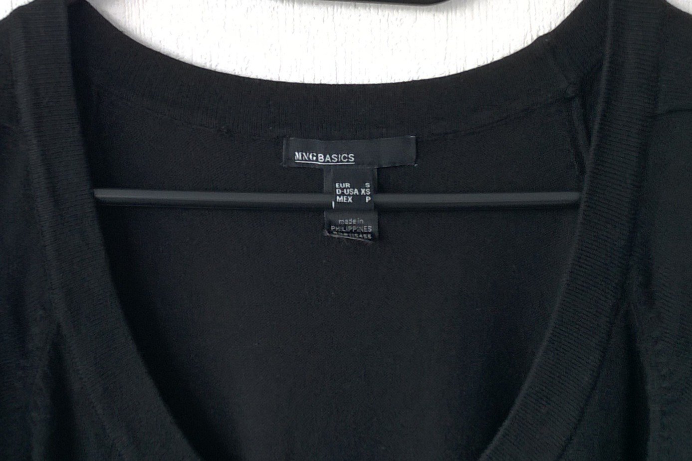 Strickkleid Kurzarm Feinstrick schwarz Gr. S Mng Basics