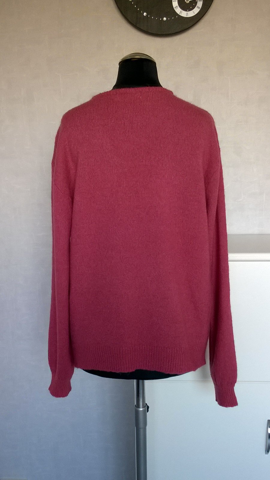 weicher Strickpulli Pulli Pullover Wickeloptik Oversize mit Wolle und Mohair dunkellachs Gr. S NA-KD