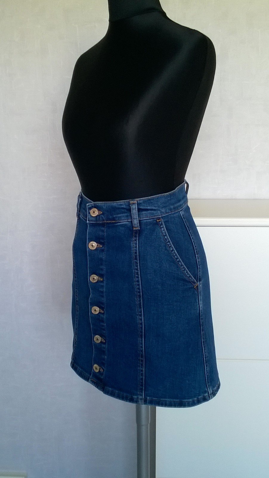 Jeansrock Minirock A-Linie dunkelblau Gr. XS Mango Denim & Tees neu