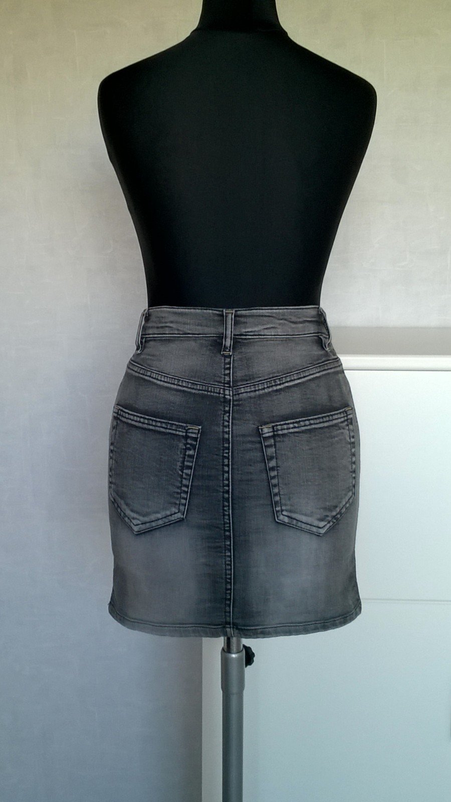 Jeansrock Minirock Rock grau washed Gr. 34 h&m Divided neu