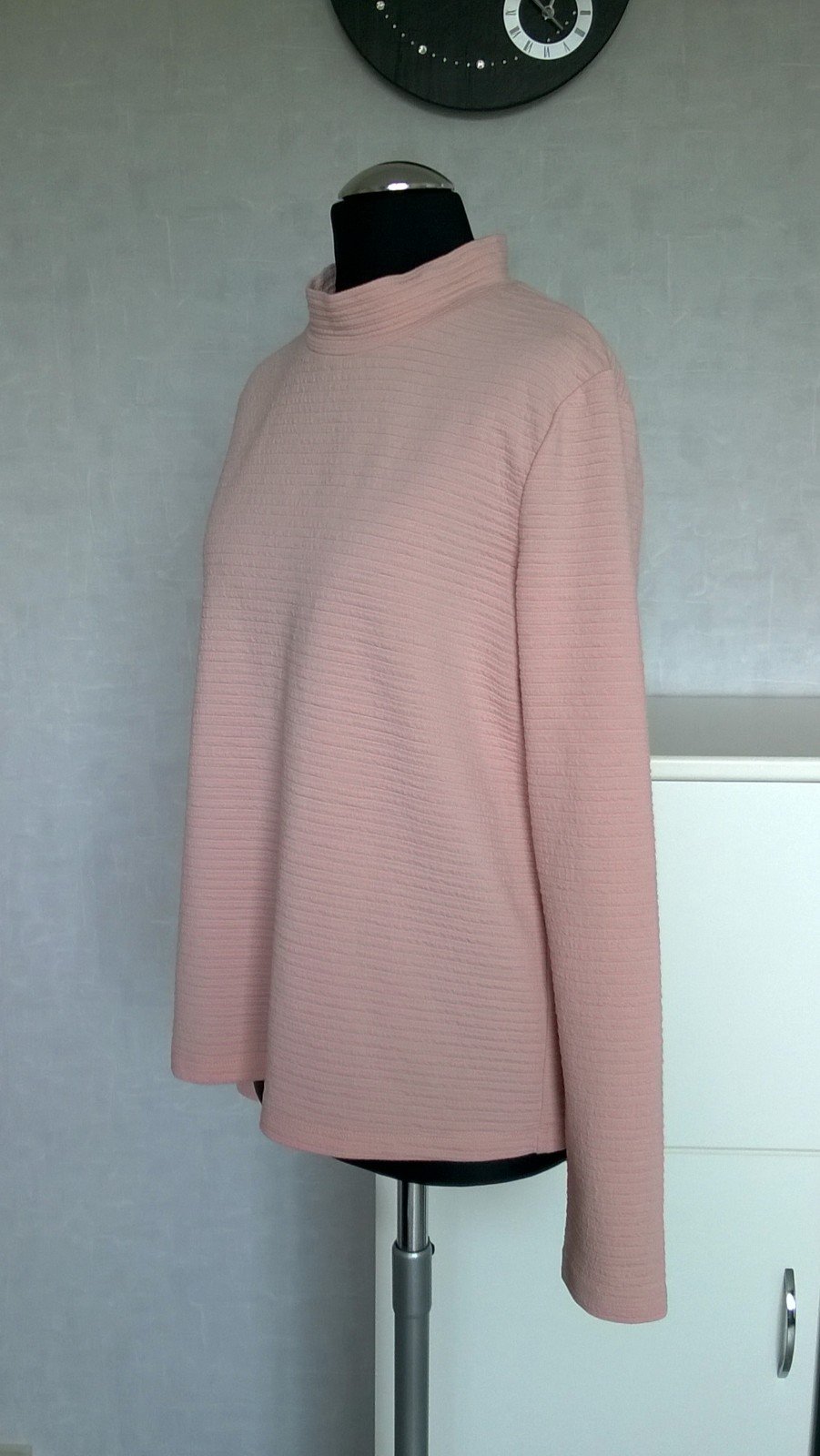 strukturiertes Shirt Pulli Oberteil Longsleeve Langarm altrosa nude Gr. M Jacqueline de Yong