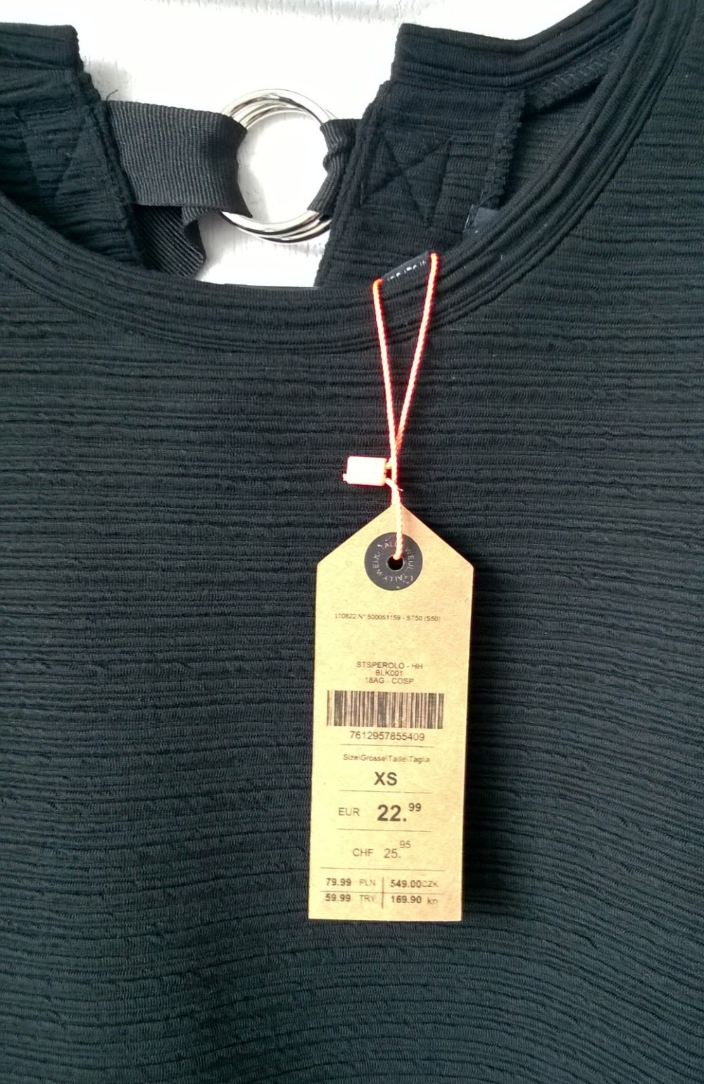 Langarmshirt Shirt Pulli Oberteil Ripp Gr. XS schwarz Tally Weijl neu mit Etikett