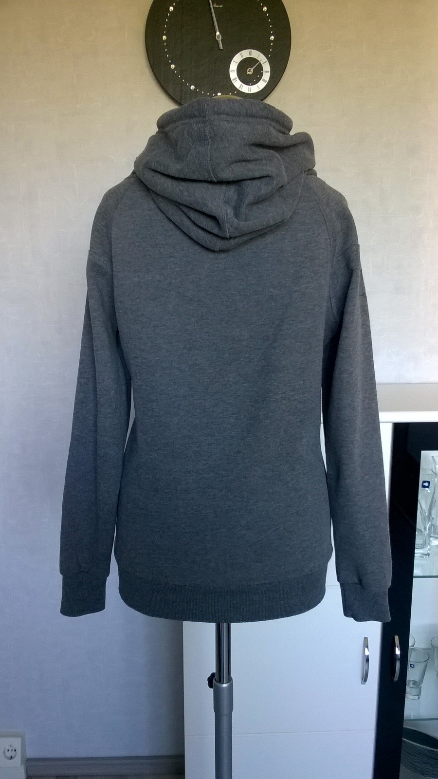 Sweatshirt Sweathoodie Hoodie Pulli Pullover Schalkragen grau meliert Gr. XS Only Original Denim