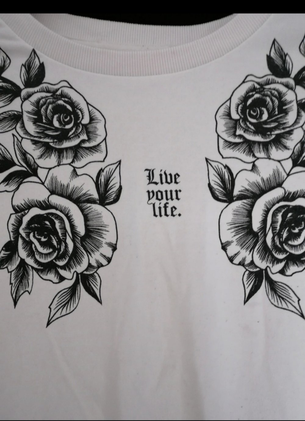Pullover Live your life Aufschrift 