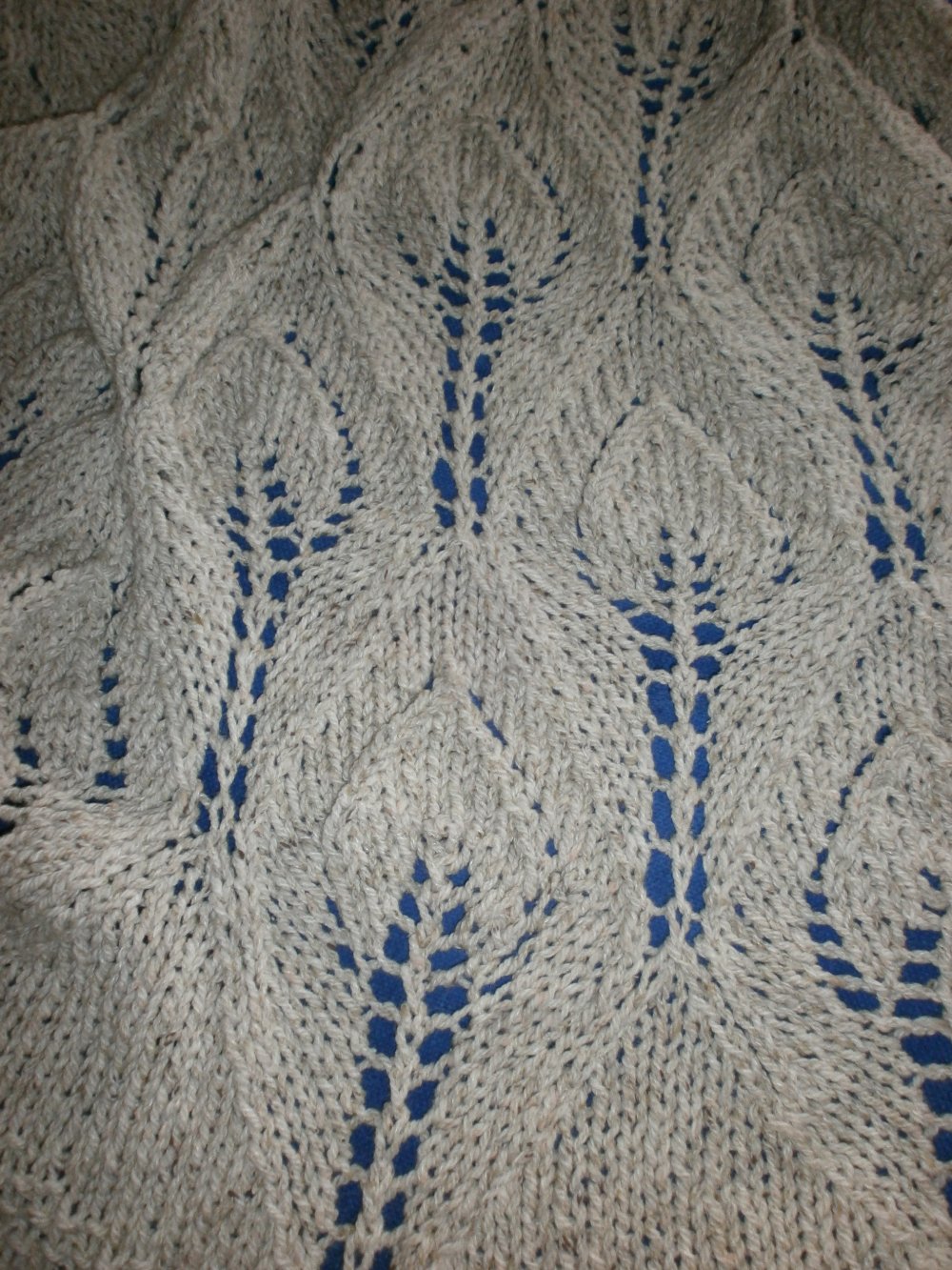  Wolldecke Handarbeit, gestrickt 1,30 x 1,80