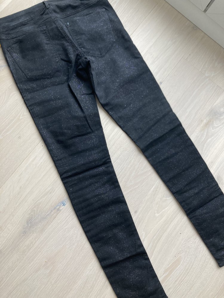 H&M Glamour Jeans skinny schwarz mit Glitzer NEU