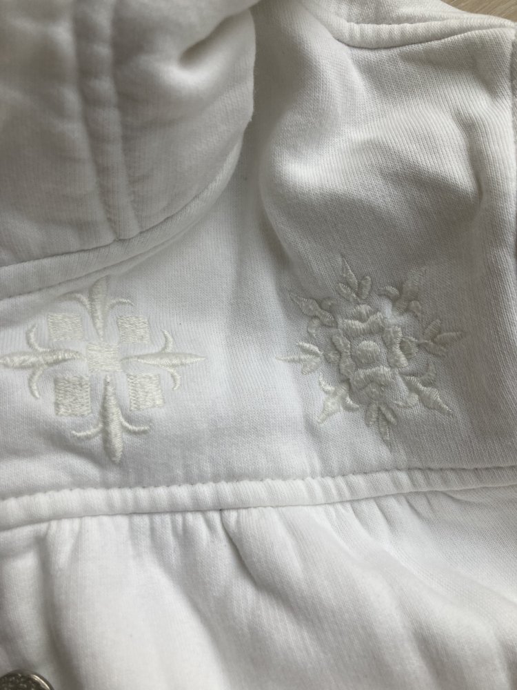 Hoodie Strickjacke Tom Tailor L 40 weiß mit Strickärmeln