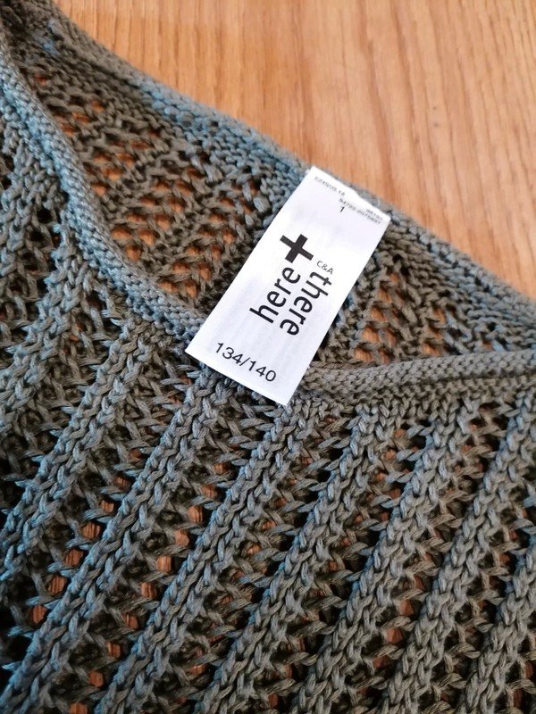 Strickpullover khaki Gr. 134/140 here + there