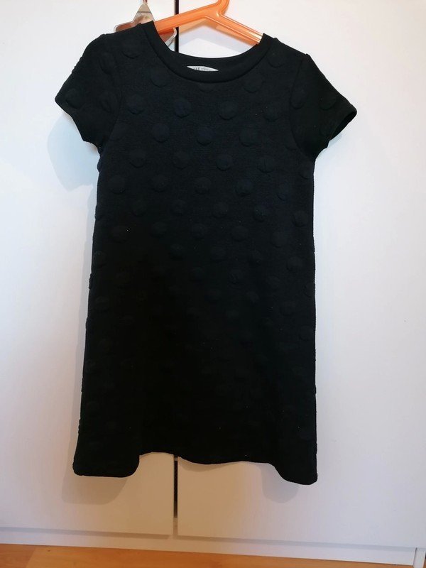 dunkelblaues Strickkleid mit Dots Gr. 122/128 H&M