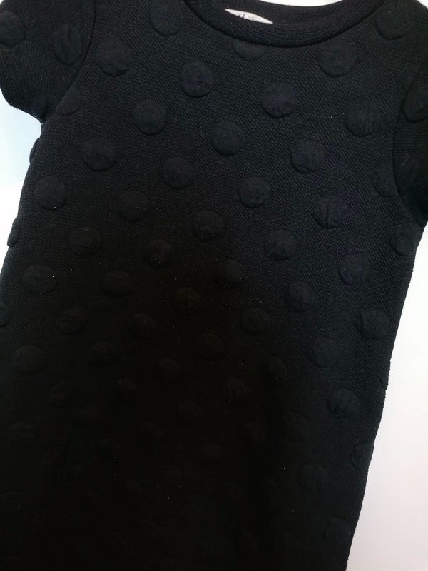 dunkelblaues Strickkleid mit Dots Gr. 122/128 H&M