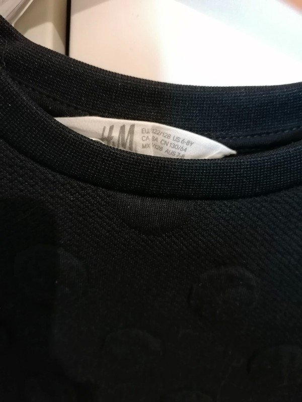 dunkelblaues Strickkleid mit Dots Gr. 122/128 H&M