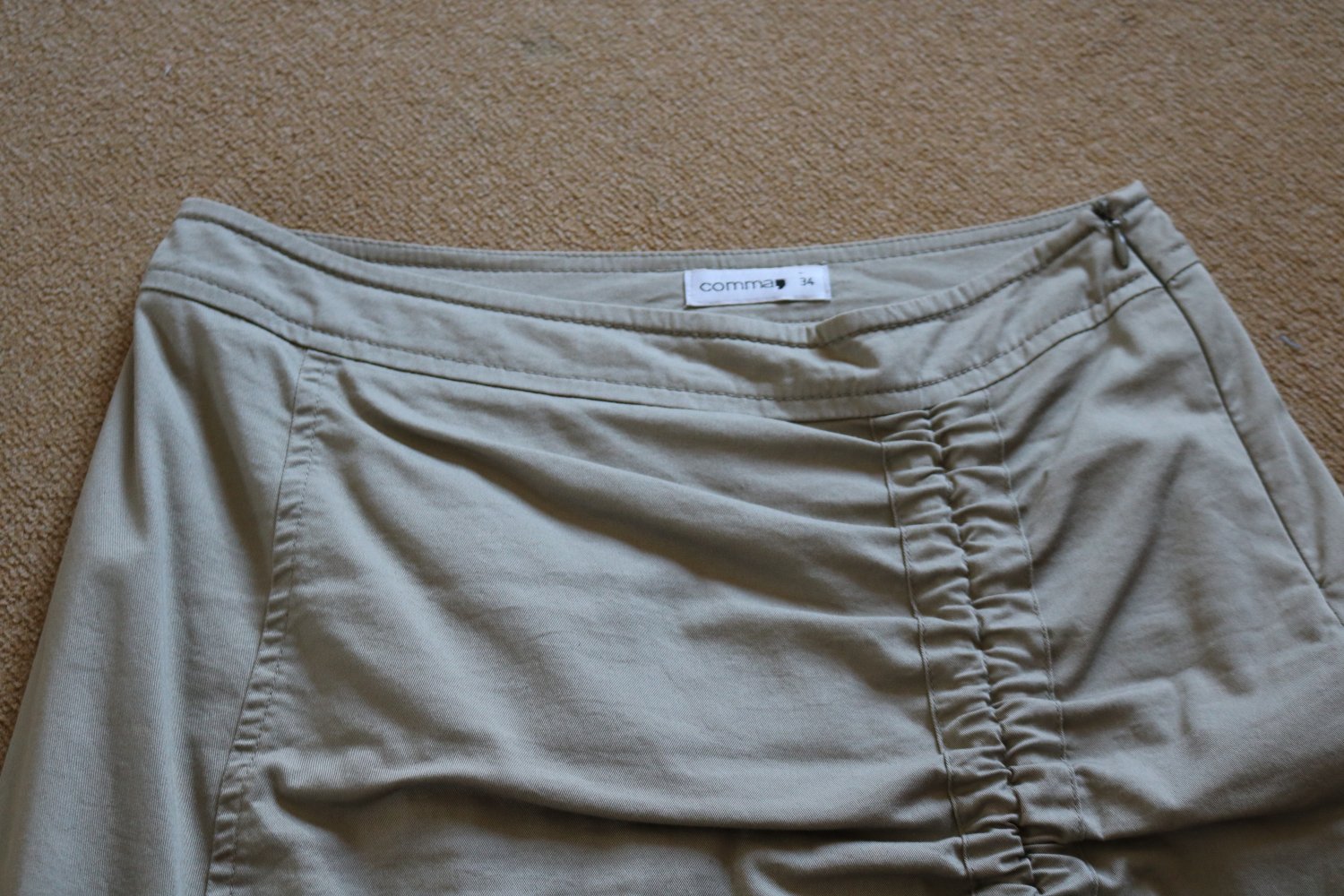 Comma Rock beige Gr. 34 (XS) -total edel- asymetrisch geschnitten