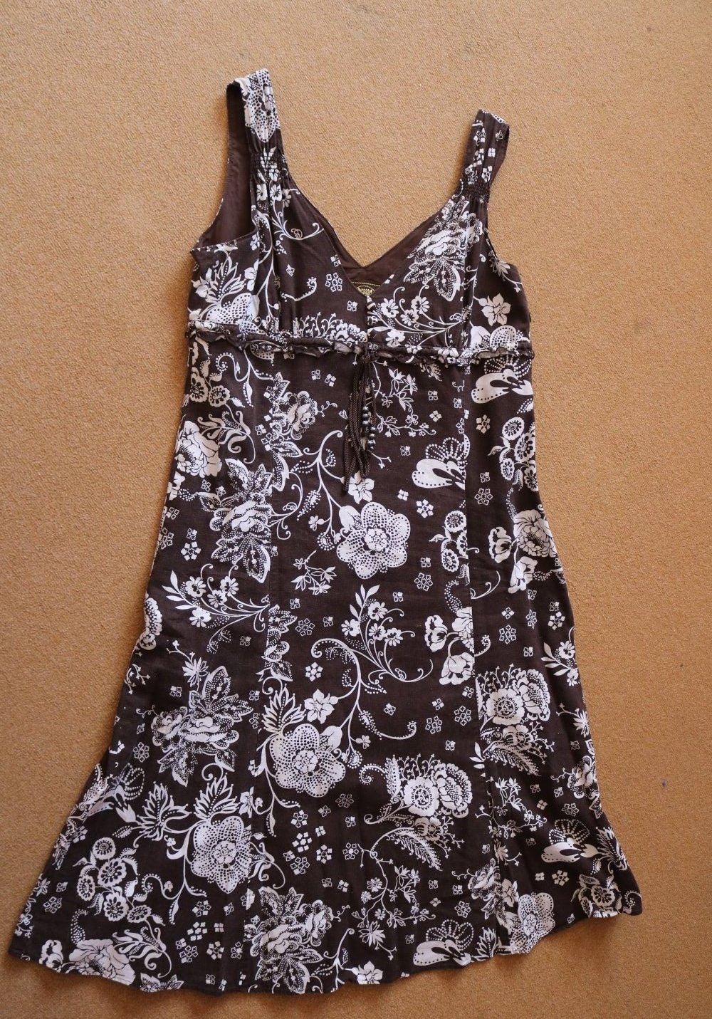 Esprit Kleid braun-weiss Gr. 42 - super schön -