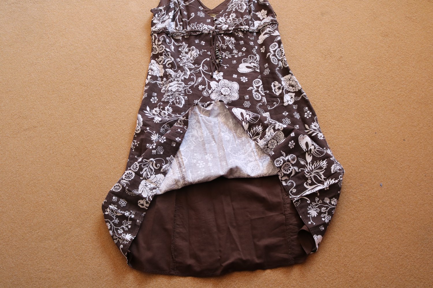 Esprit Kleid braun-weiss Gr. 42 - super schön -