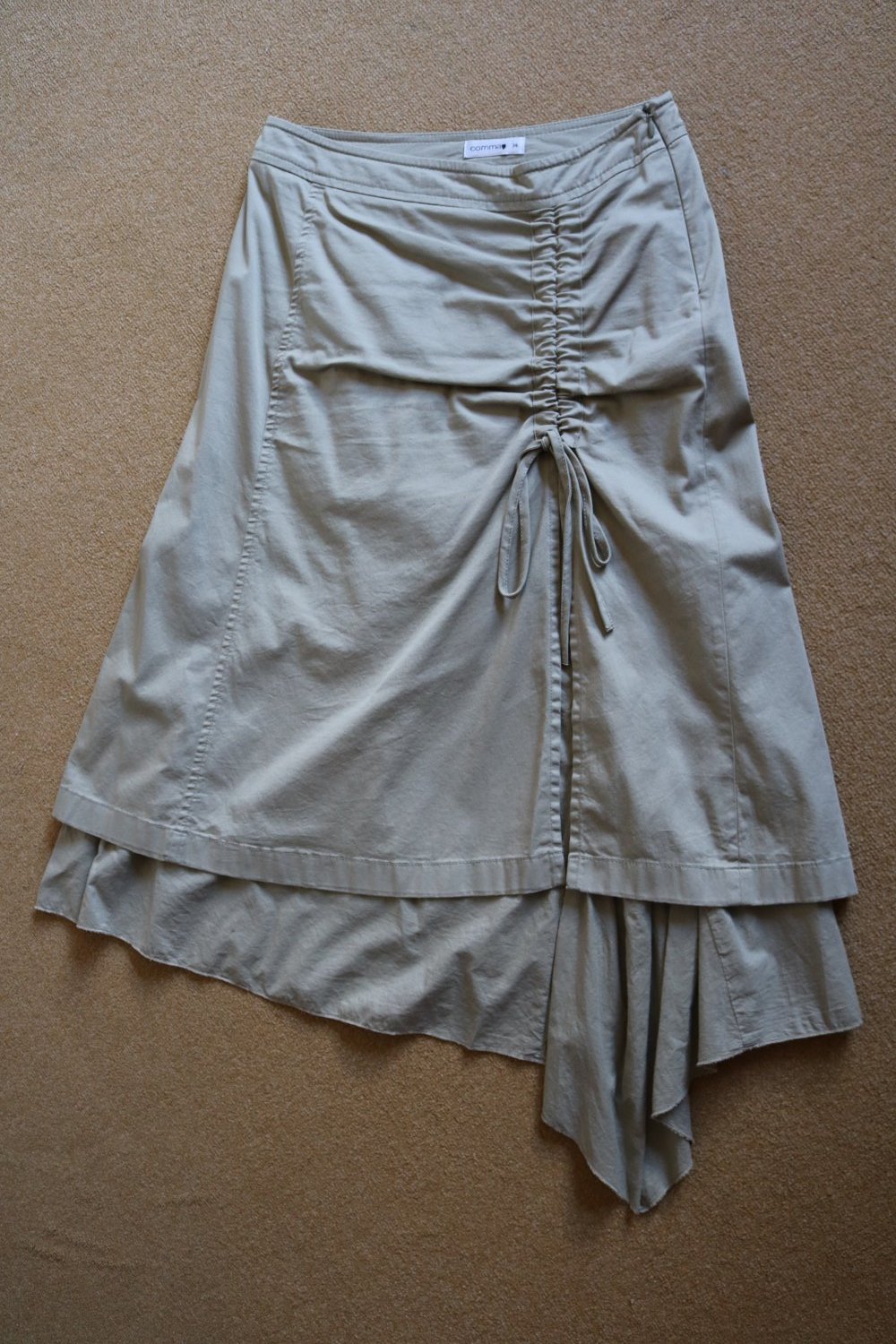 Comma Rock beige Gr. 34 (XS) -total edel- asymetrisch geschnitten