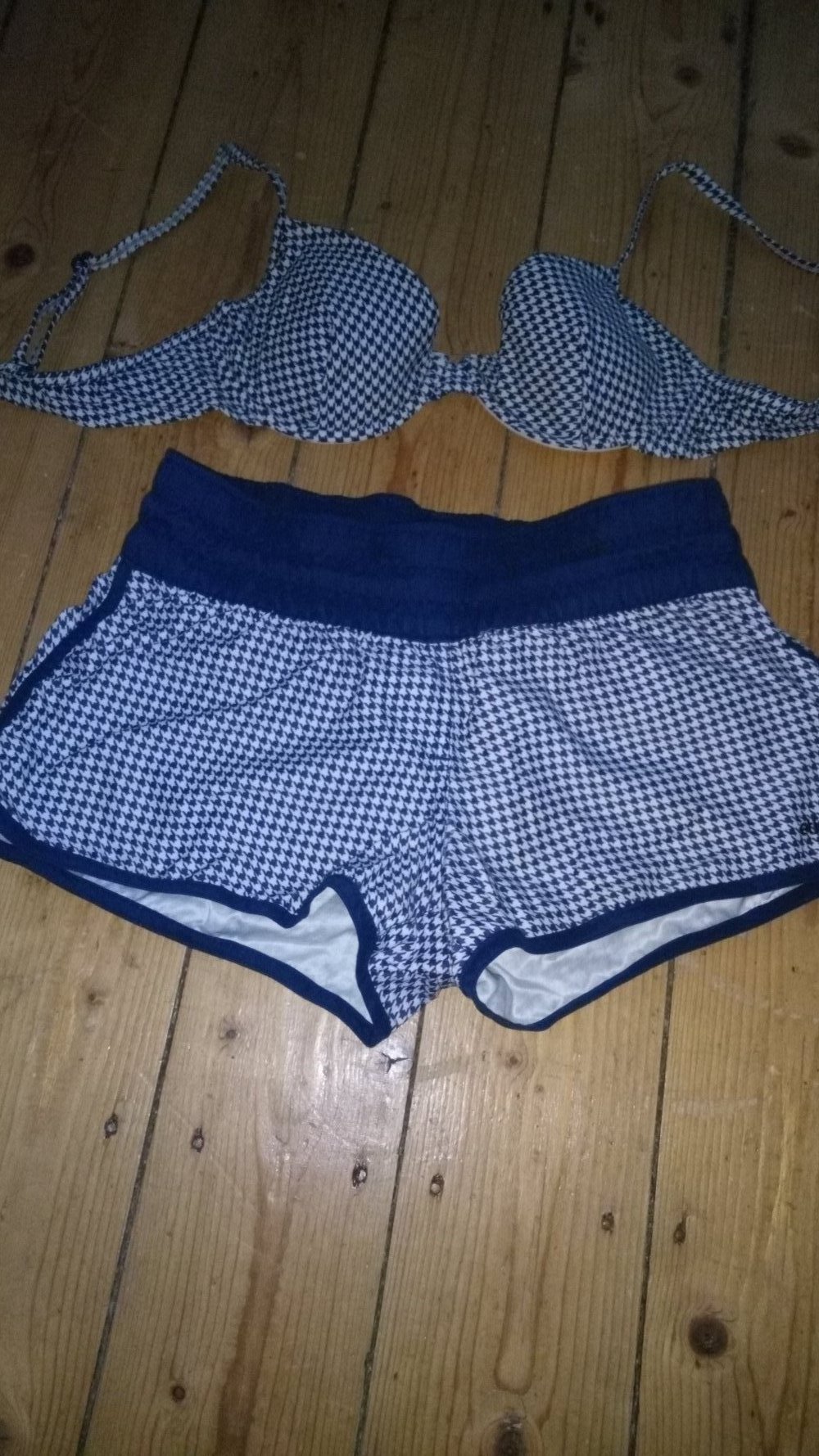 Bikini blau kariert