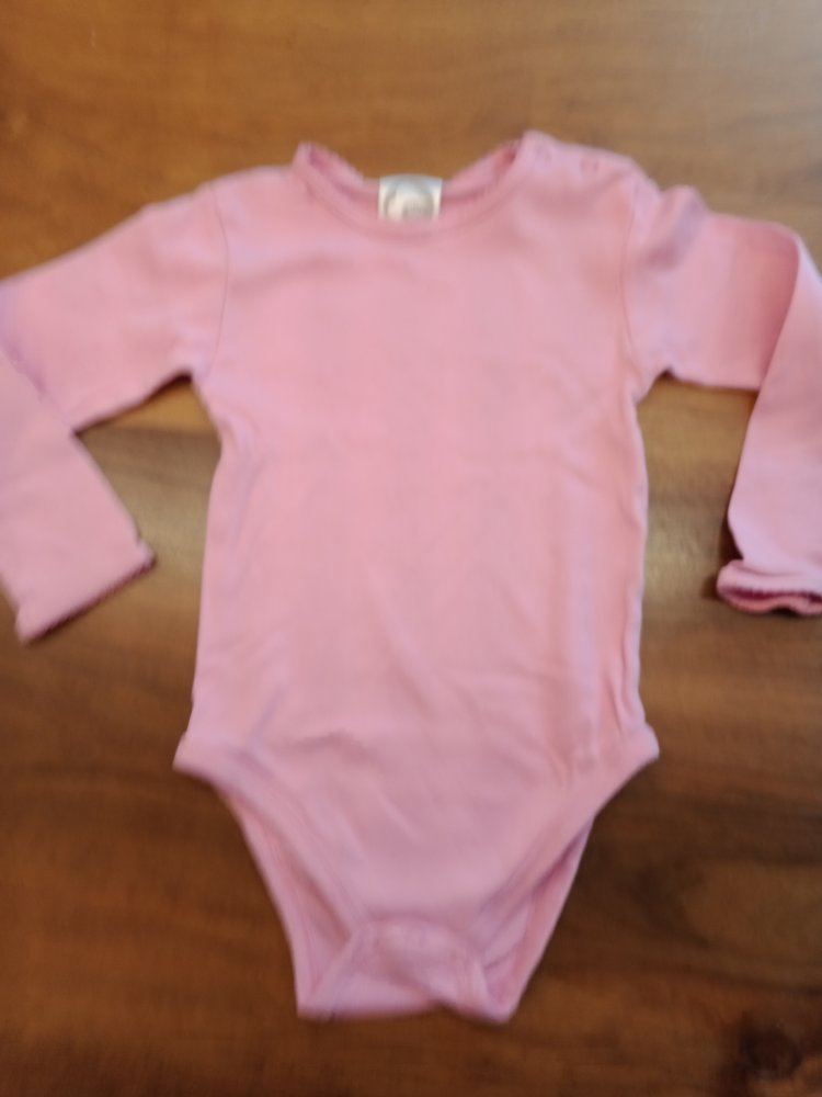 rosa Bio-Baumwoll-Body langarm