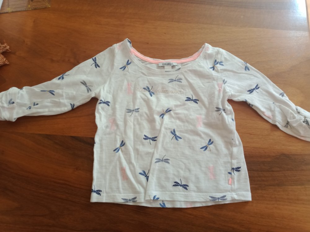 weisses Sweatshirt Libellen