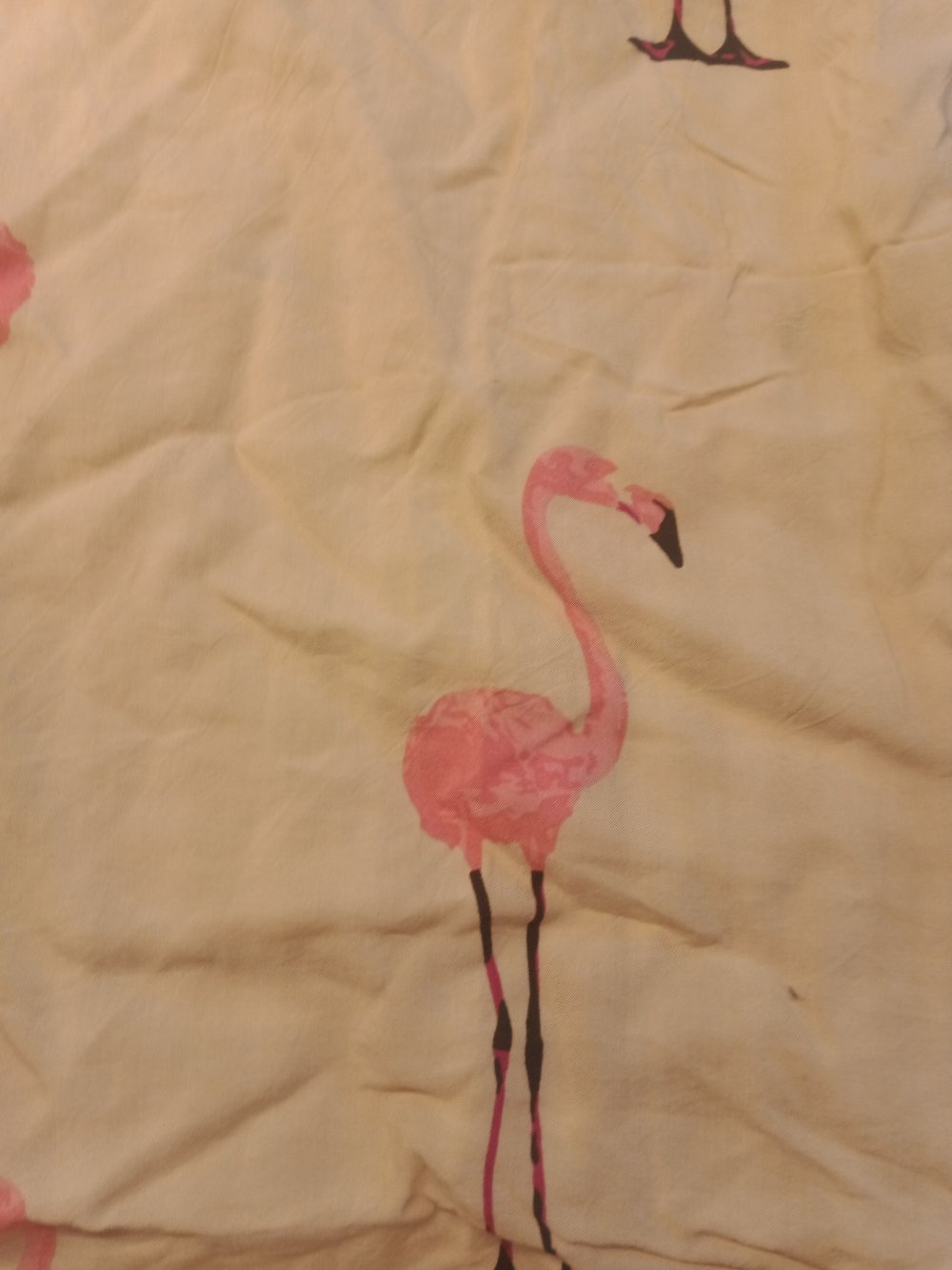 braunes Top mit Flamingos