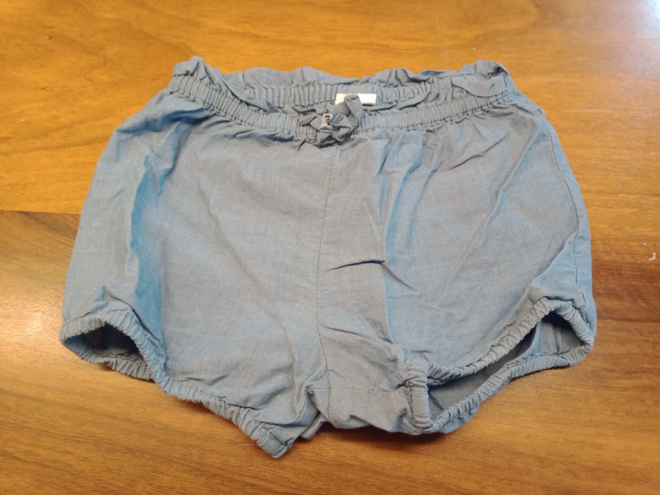 blaue Baumwoll-Shorts 