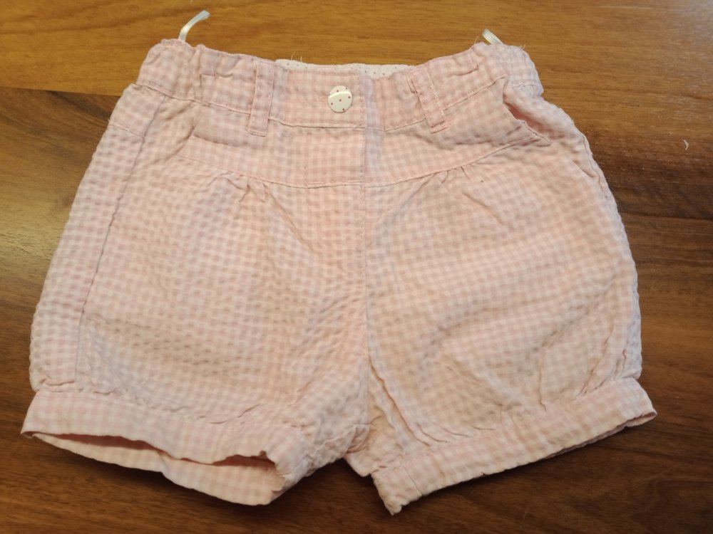 weiss/rosa karierte Shorts Minnie Maus
