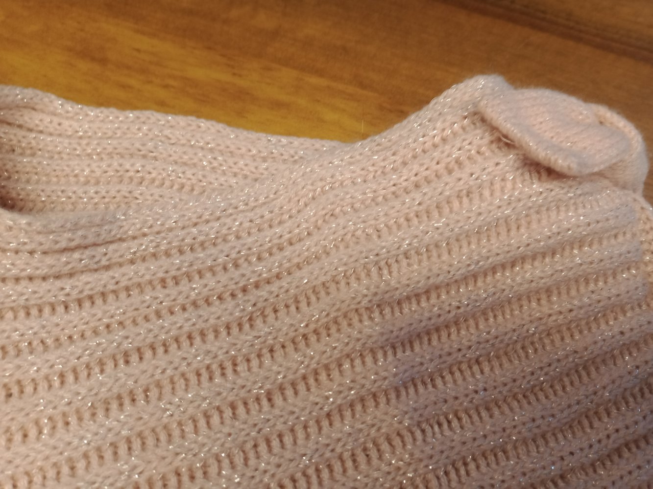 rosa Glitzer-Poncho