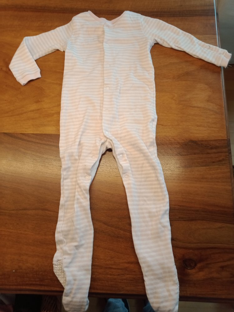 weiss/rosa gestreiftes Pijama