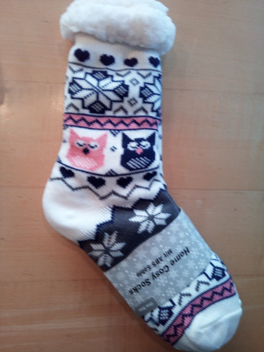 Hüttensocken neu weiss mit Eule