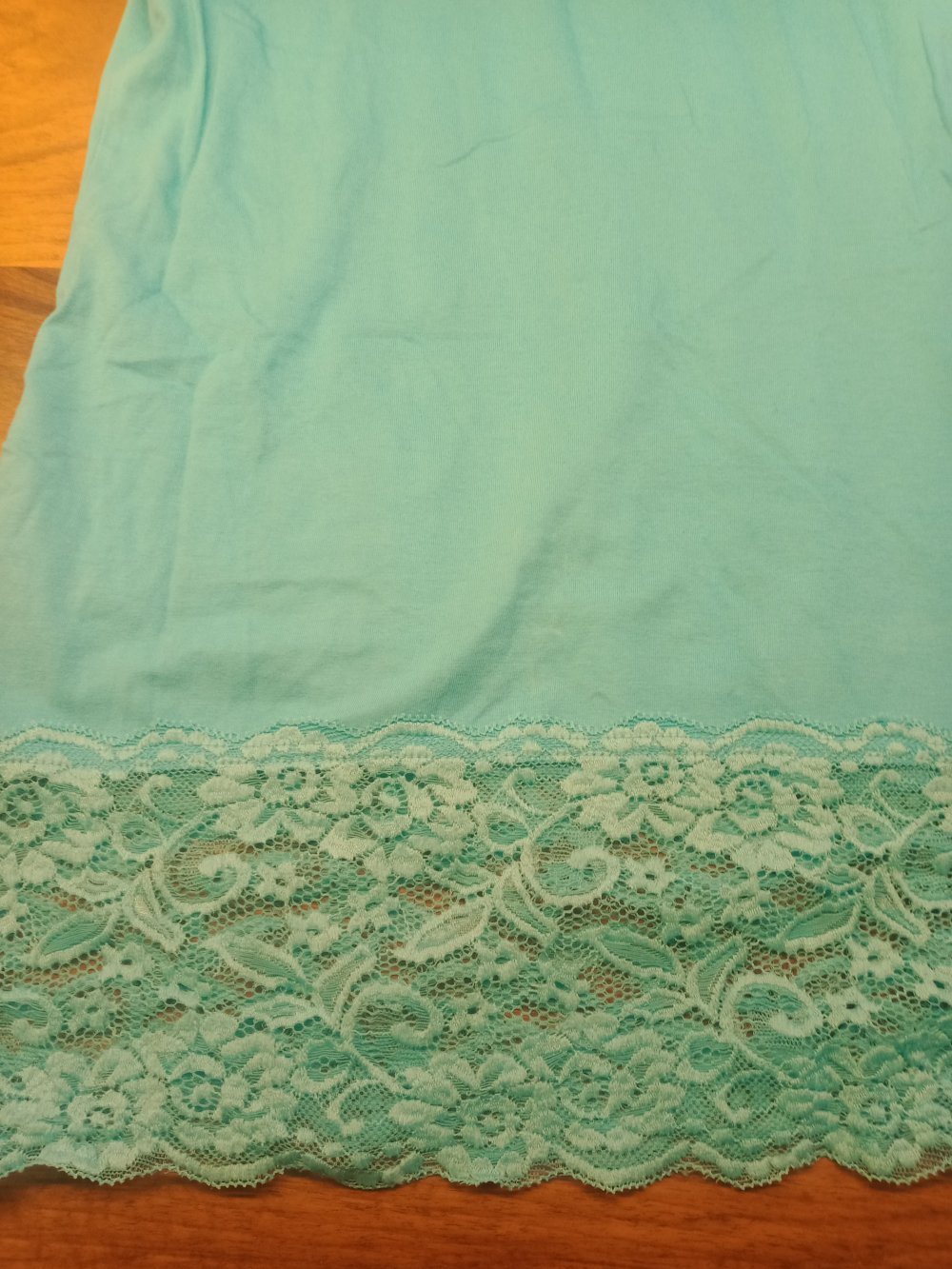 türkis Shirt mit Spitze