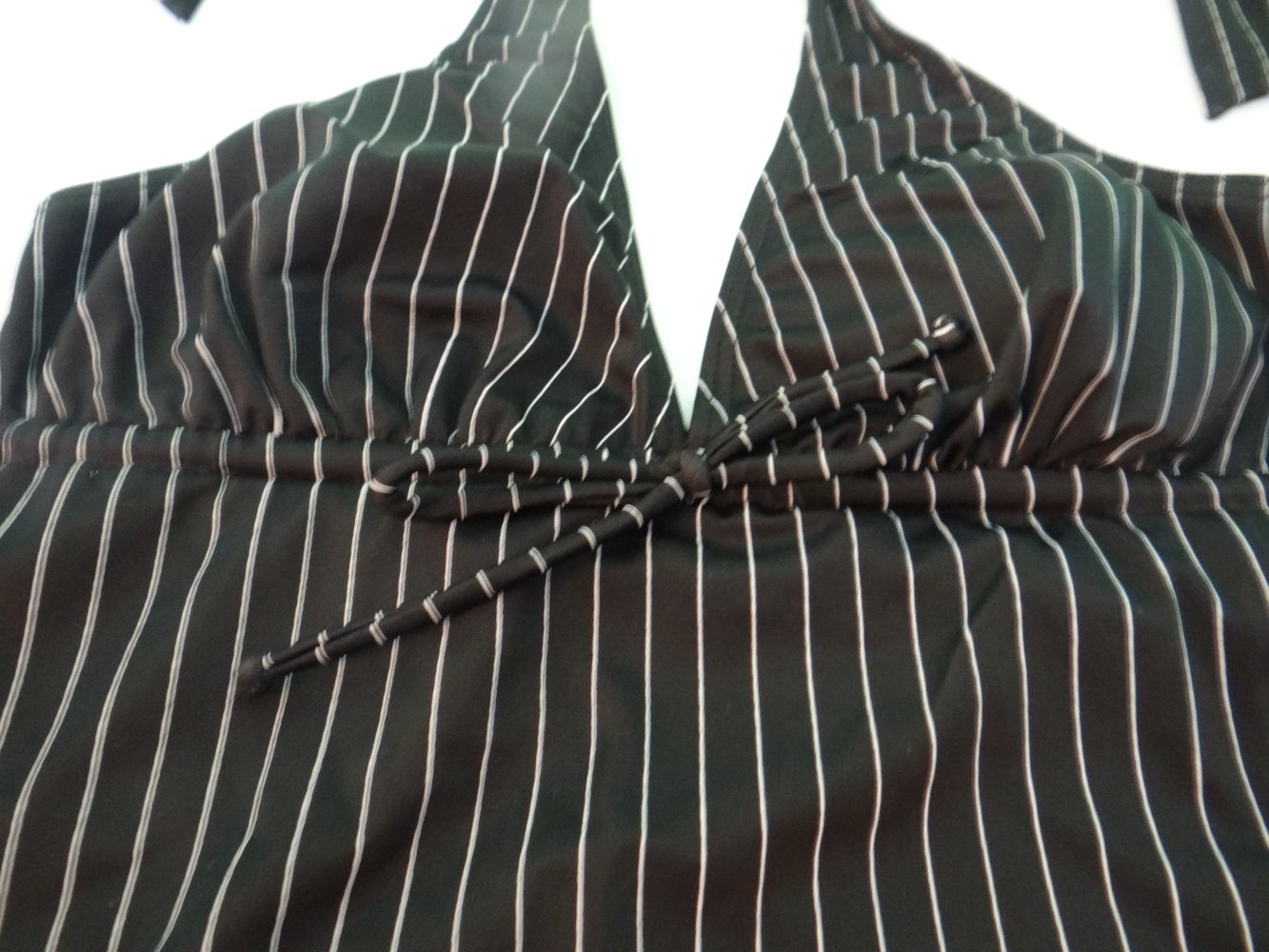 Tankini/Badeanzug/ Oberteil Neckholder 38 B Top schwarz Nadelstreifen