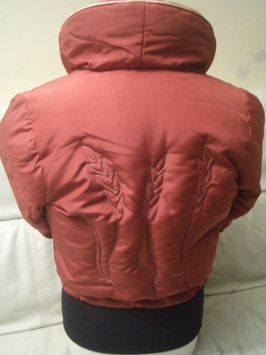 Jacke teils-gesteppt kaminrot Gr.M 48