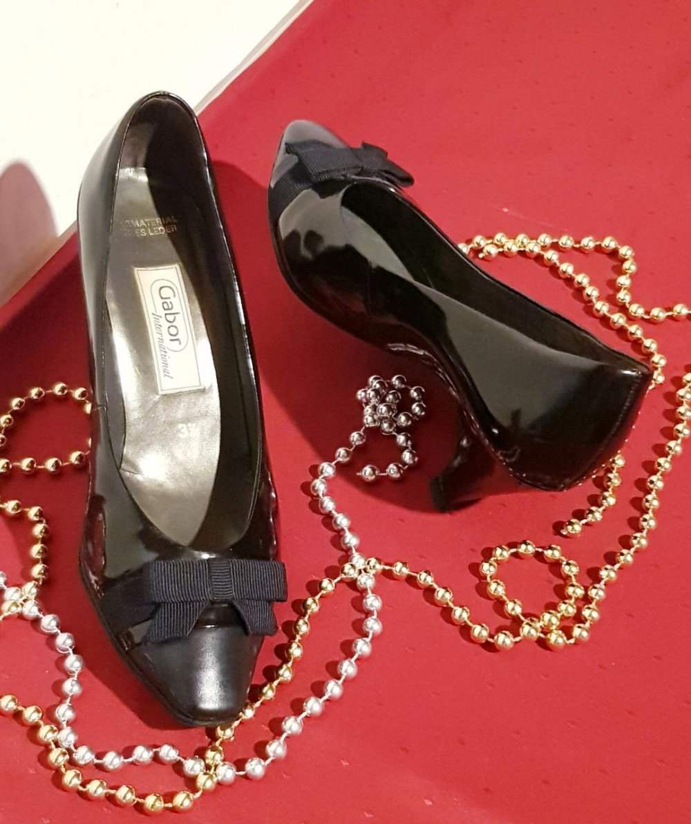 damen schuhe gabor Lackleder schwarz Gr.36