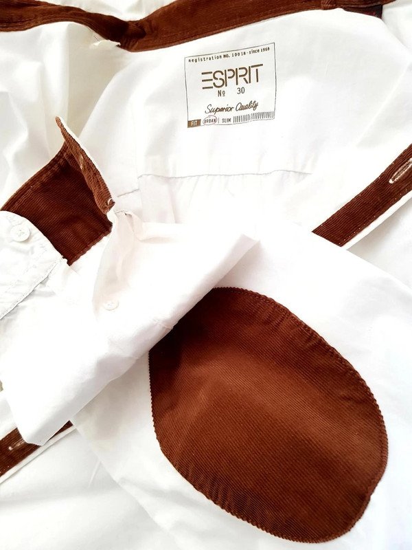 Hemd weiß fa. esprit m. Cord Applikationen TOP